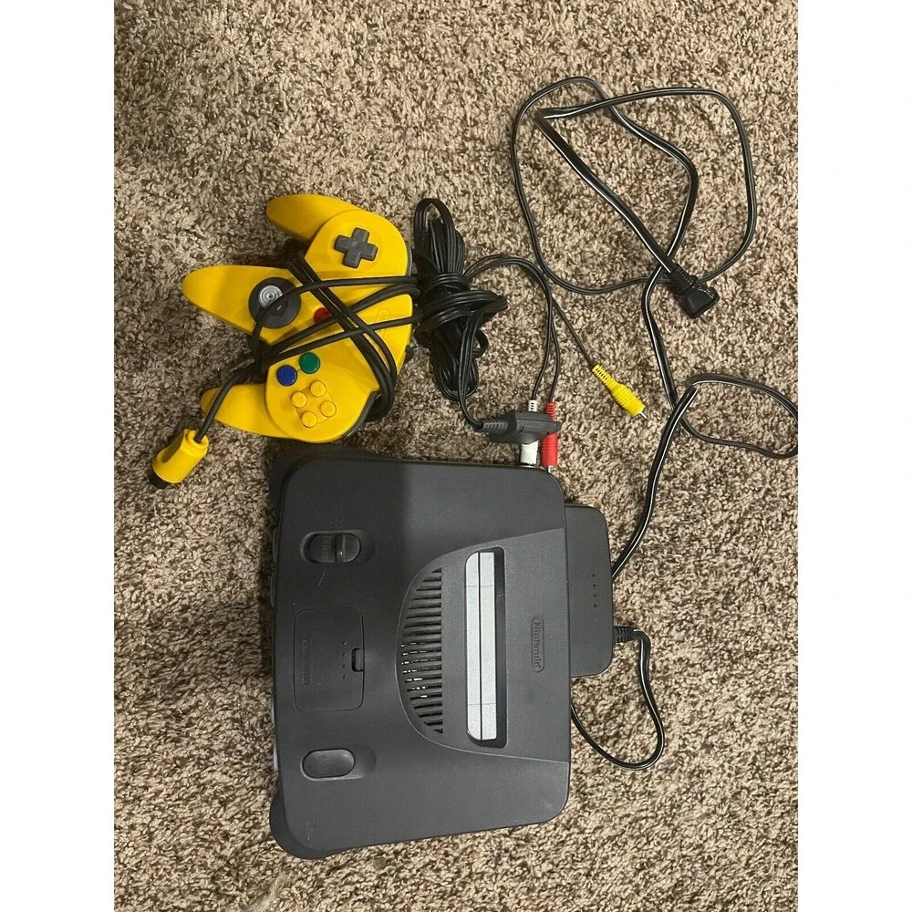 Nintendo 64 N64 Console System w/ 1 Controller & Cables, Tested